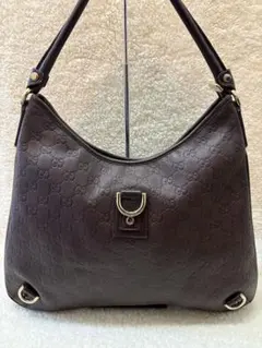 綺麗です GUCCI グッチ GG柄 アビー ワンショルダーバッグ ブラック GUCCI グッチ GG金具 オールドグッチ 肩掛け ワンショルダー