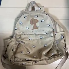 スヌーピー柄リュック ベージュ