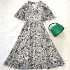 極美品✨セルフォード シアーフラワーワンピース フレア Aライン花柄 総柄 M