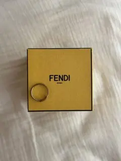 極美品 FENDI フェンディ リング 指輪 バゲット シルバー ロゴ 2009