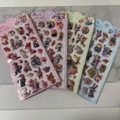 ズートピア ぷっくりシール 立体シール 4枚セット