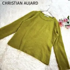 クリスチャンオジャール　カシミヤ100%ニット　セーター　【L】長袖　緑　秋冬