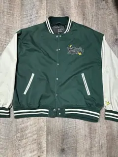 スタジャン ダークグリーン ホワイト