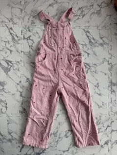 ZARA ピンク ハート柄 オーバーオール