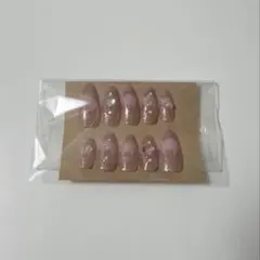 ヌードピンク グラデーション ネイルチップ 10個入り