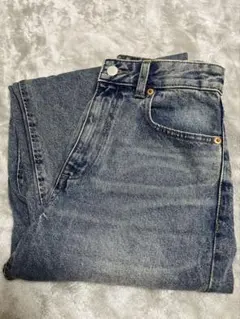 GU バレルレッグジーンズ Lサイズ ブルー