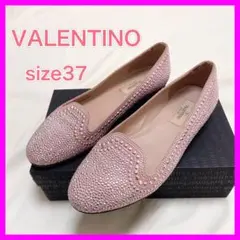VALENTINO パンプス フラットシューズ くすみピンク スエード
