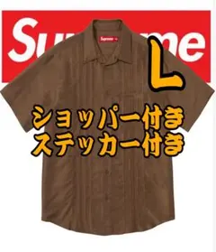 Supreme Pintuck S/S Shirt Brown Lサイズ - メルカリ