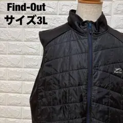 Find-Out ブラック キルティングベスト 3L アウトドア仕様【2413】のサムネイル