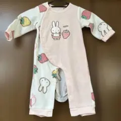 ミッフィー イチゴ柄ロンパース 80cm