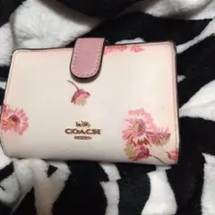 COACH 花柄 三つ折り財布