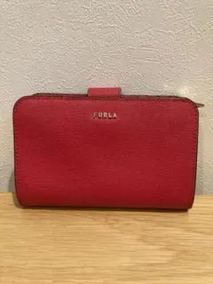 FURLA　フルラ　折財布　ラウンドジップ　赤　美品