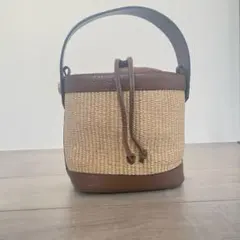 I NEED MORE SHOES × haruka コラボカゴバッグ　ブラウン