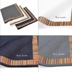 Paul Smith ポールスミス　グレー ハンカチ　マルチストライプ　一枚のサムネイル
