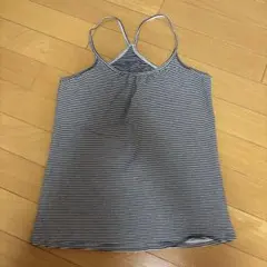 ユニクロ　ボーダー柄 レーサーバック タンクトップのサムネイル