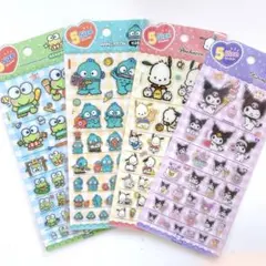 韓国限定 サンリオ　5サイズステッカー 4枚セット ぷっくり シール　クロミ