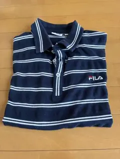 FILA ポロシャツ ネイビー ボーダー Mサイズのサムネイル