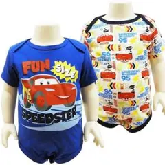 新品 輸入品 カーズ ベビー ボディスーツ 2着セット 0/3M 55～60cm