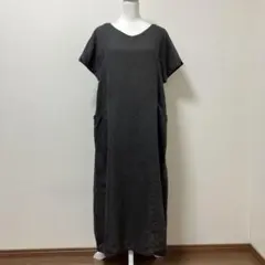 サマンサモスモス　麻　リネン　麻100% ロングワンピース　春　リネン100%