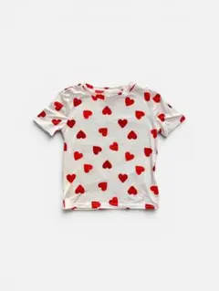 ハートプリントTシャツ110〜120cm