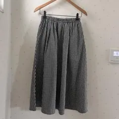 撥水加工　チェックスカート