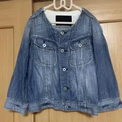 YECCA VECCA　柔らかデニムジャケット　　襟なし　ショート丈