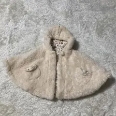 ベビーポンチョ　ホワイト　アイボリー　70㎝　80㎝　90㎝