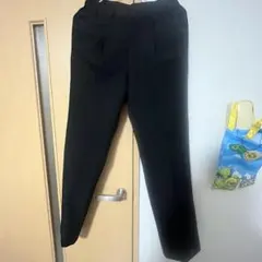 黒 スラックス ストレートパンツ ブラック ワーク
