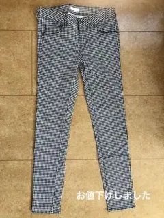 ギンガムチェック スキニーパンツ