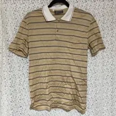 kristin ベージュ 半袖ポロシャツ ボーダー ポケット メンズ 50