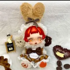 【スカルパンダ 茶色いうさぎ】POPMART インプレッショニズム ぬい服