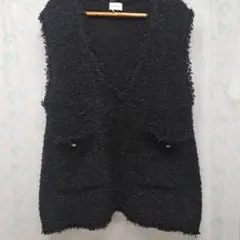 green label relaxing ブラックノースリーブベストチュニック