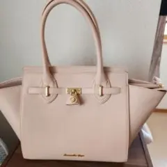 ベージュ トートバッグ ゴールド金具 サマンサタバサベガ