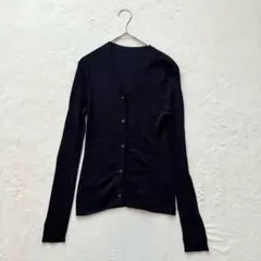 【無印良品】リブカーディガン（M）長袖 Vネック シンプル 定番 羽織 綿混
