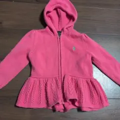 Ralph Lauren フード付きカーディガン 90サイズ ピンク