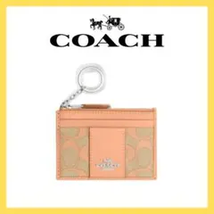 【新品★】 COACH ミニ スキニー ID ケース・シグネチャー ジャカード