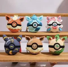 【新品未使用】ポケモン ボール型シリコンキーホルダー