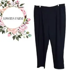 【ローリーズファーム】カジュアルパンツ♡後ゴム♡シンプル♡オフィス♡通勤【L】黒