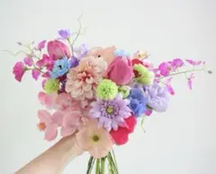 【最終値下】アーティフィシャルフラワー　ウェディングブーケ　造花　ブートニア