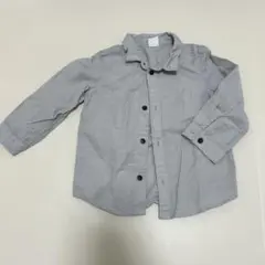 H&M グレー 長袖シャツ 80 (12M)