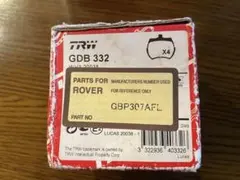 TRW ブレーキパッド GDB 332 ローバーミニ　フロントディスク　1台分 TRW ブレーキパッド GDB 332 ローバーミニ フロントディスク 1台分