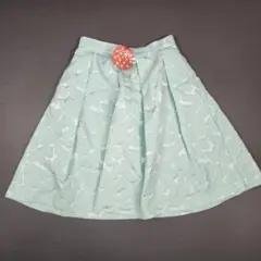 未使用タグ付き✨ドットアンドストライプス 花柄ジャガード フレアスカート Fのサムネイル