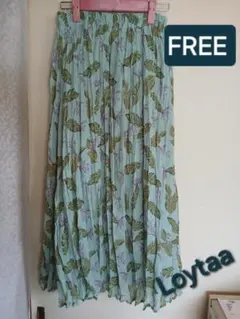 Löytää　 ワッシャースカート　エステル花柄　ミント　FREEのサムネイル