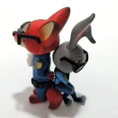 【美品】ズートピア 52TOYS ニック＆ジュディ フィギュア✨縦8×横5cm