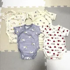 ユニクロ　ボディースーツ　前開き　60 4枚