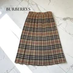 バーバリーズ　ロングスカート ノバチェック プリーツ ヴィンテージ D337