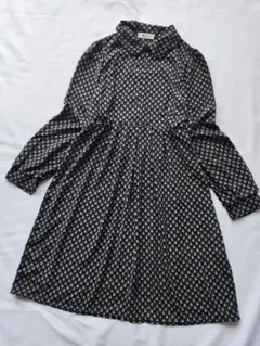 ミルクティー　授乳服　マタニティ　ワンピース　小紋