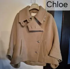 Chloe ベージュ キャメル ポンチョ風 コート ボタンのサムネイル