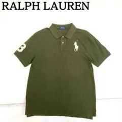 良品★ポロラルフローレン 半袖ポロシャツ ビッグポニー カーキ L相当