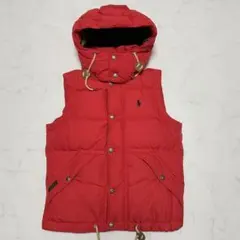 RALPH LAUREN ダウンベスト レッド　レディース　フード付き　XSのサムネイル